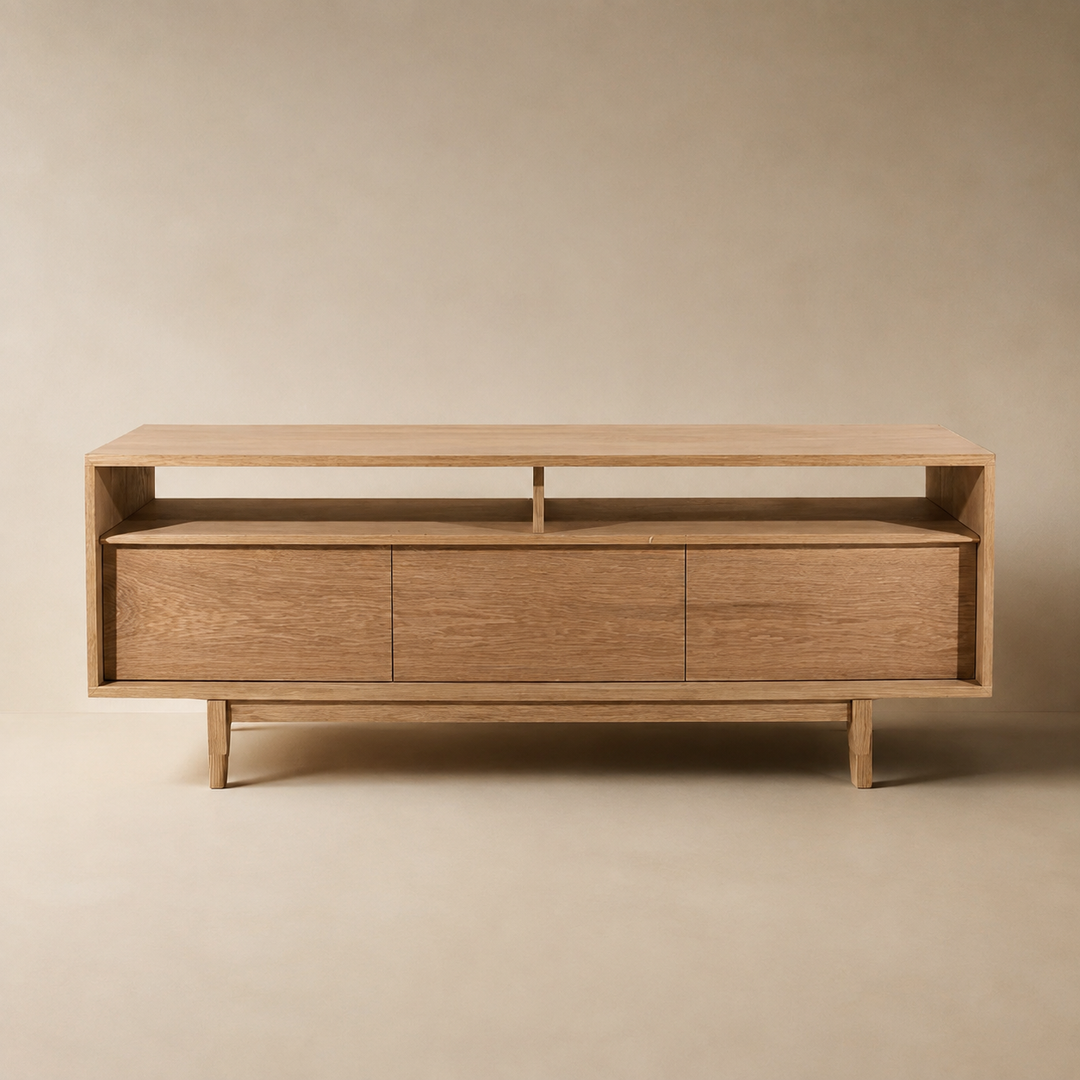 Colorado Oak Plasma Unit — craftsmanship detail