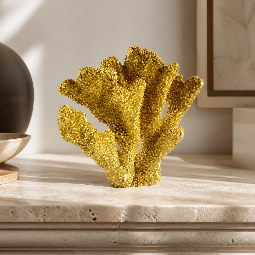 Coral Ear Gold Earrings — luxury lifestyle image