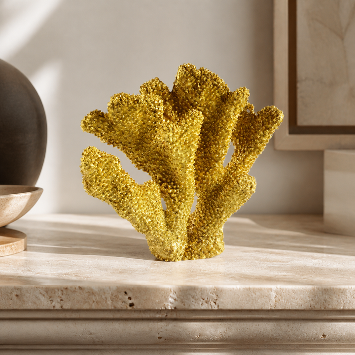 Coral Ear Gold Earrings — luxury lifestyle image