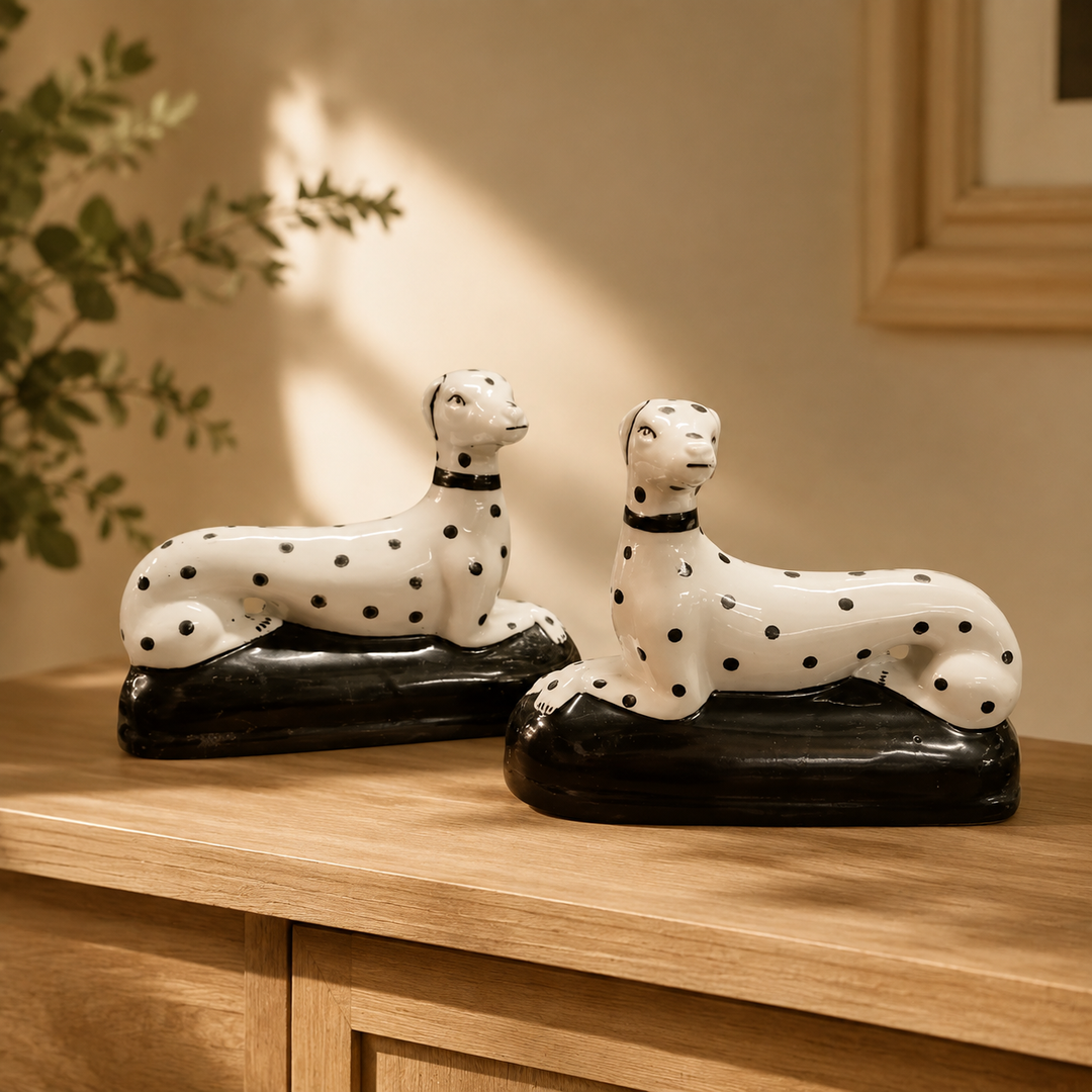 Dalmatians set of two in a warm luxury interior