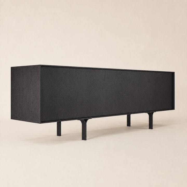 Dark New York Solid Wood Server - rear angle