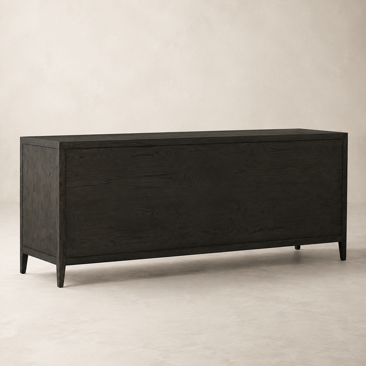 Dark Olive Solid Wood Server - rear angle