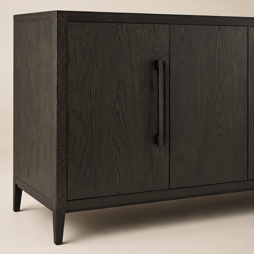 Dark Olive Solid Wood Server - craftsmanship detail