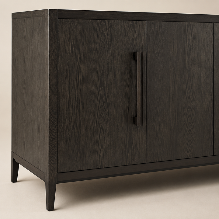 Dark Olive Solid Wood Server - craftsmanship detail