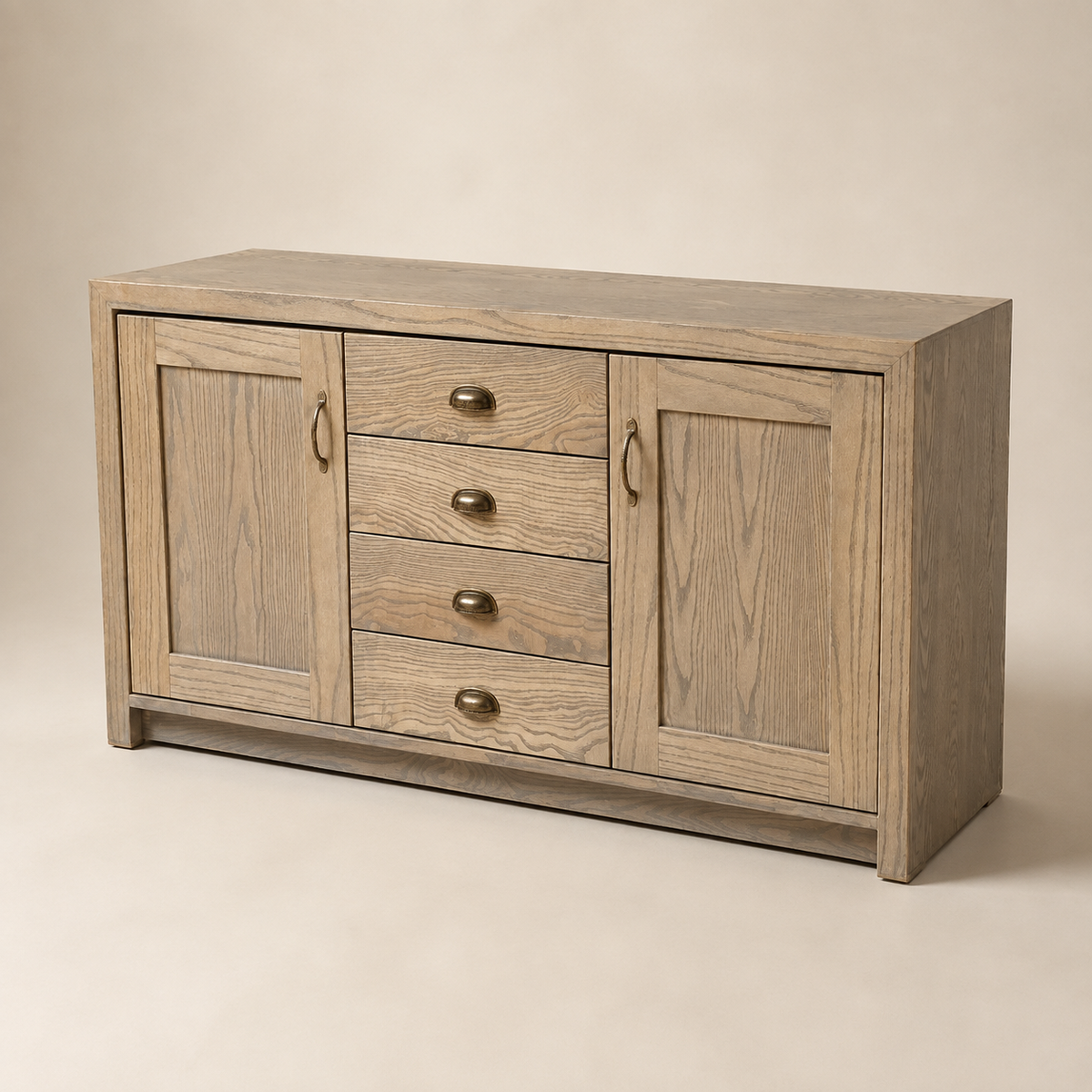 Deluxe Oak Server — opposite three-quarter view