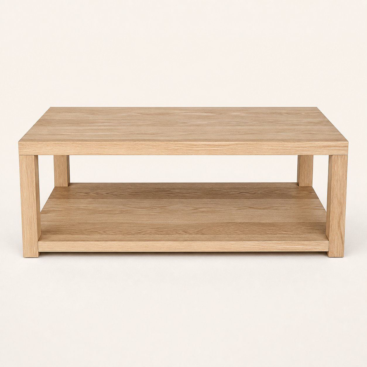 Double top coffee table red oak - catalogue