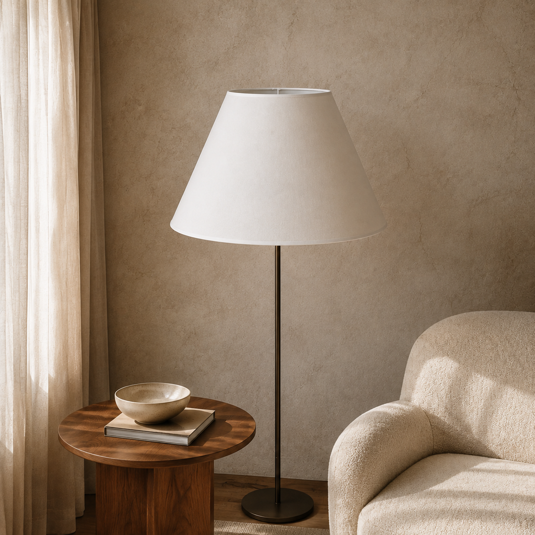Extra Large Plain Off White Shade – lifestyle view