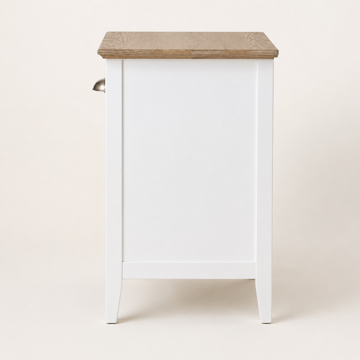 Farm Style Oak Pedestal — side profile