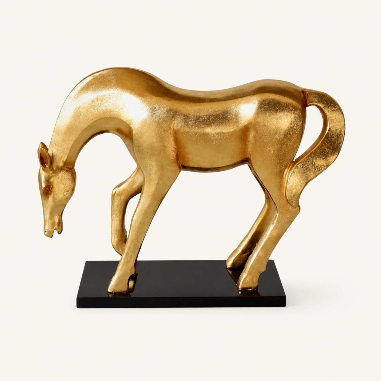 Gold Horse On Black Base — catalogue product image
