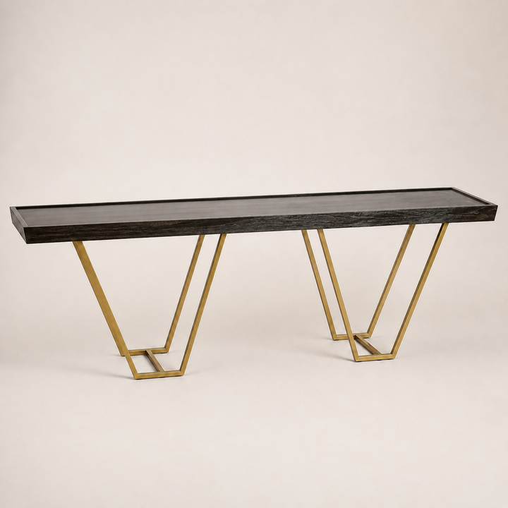 Gold Metal Modern-W Kiaat Server — main product view