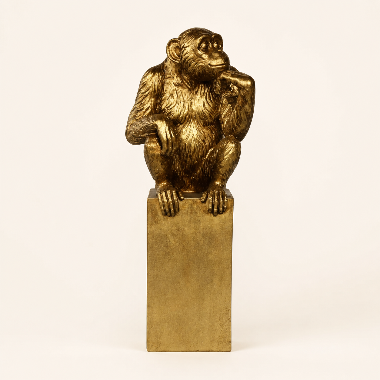 Gold monkey on base - catalogue