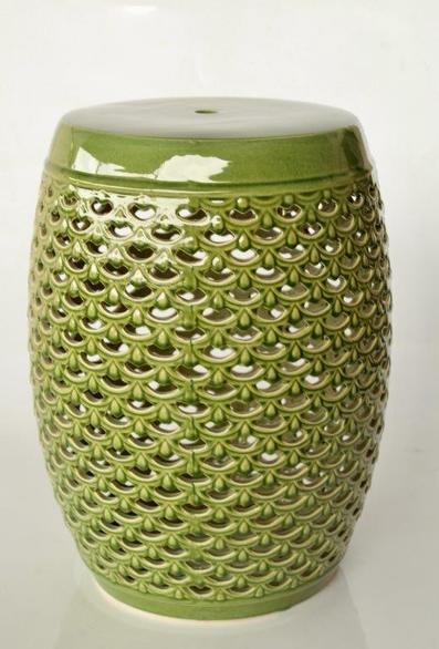 Green Cutout Garden Stool