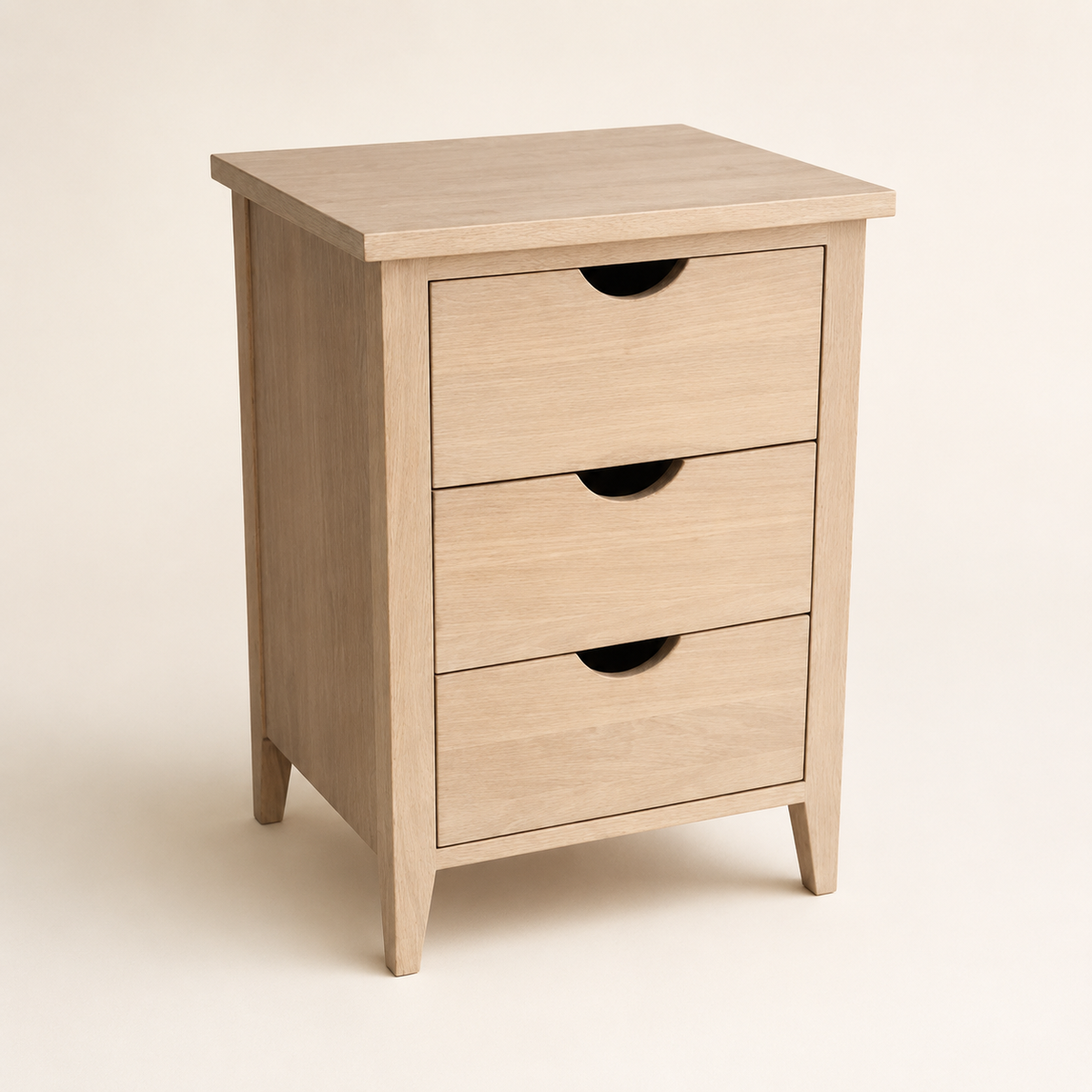 Half-Moon Handle Oak Pedestal — main product view