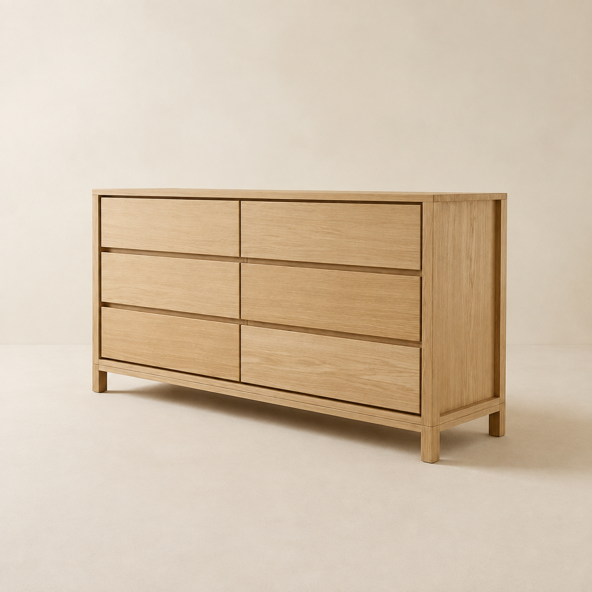 Hamptons Oak Server — opposite three-quarter view