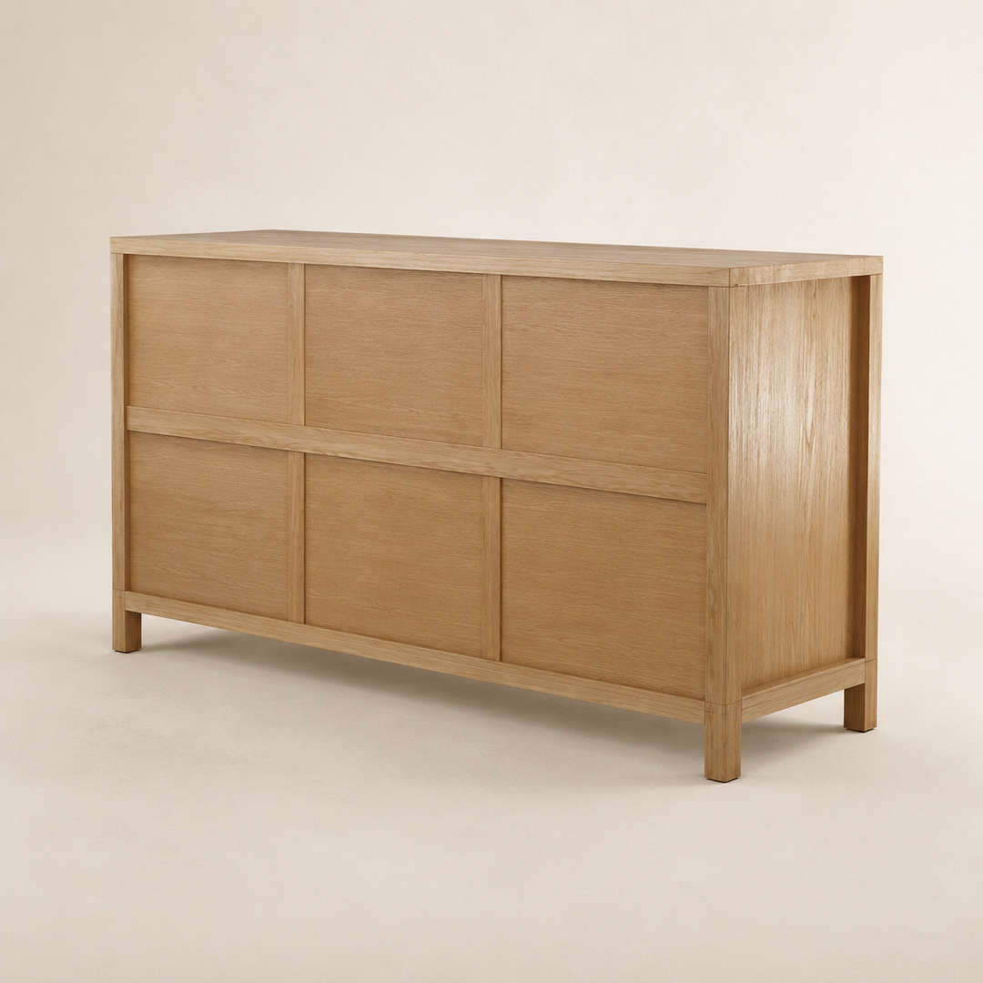 Hamptons Oak Server — rear angle
