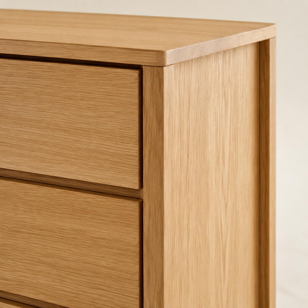 Hamptons Oak Server — craftsmanship detail
