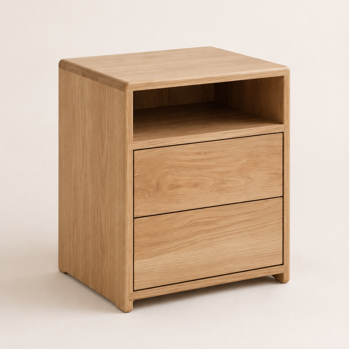 Karoi Oak Pedestal — opposite angle