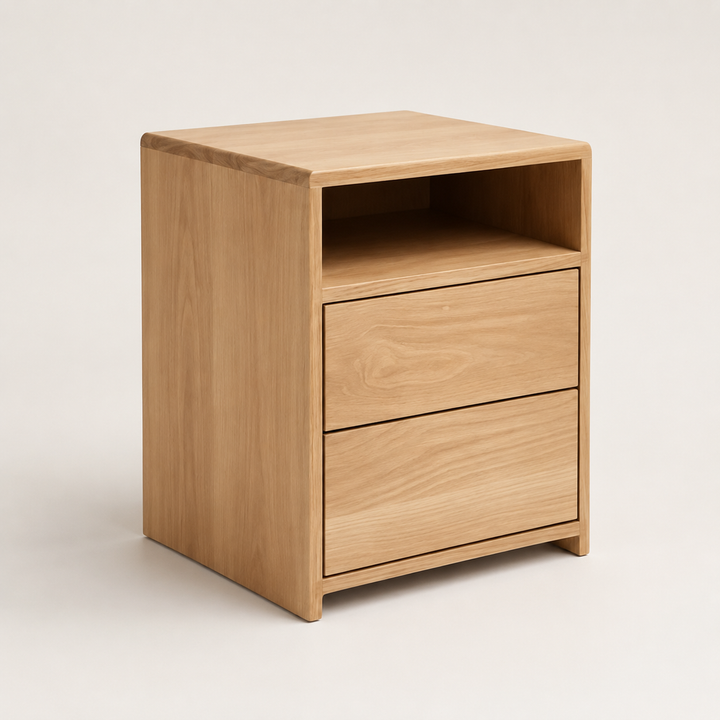 Karoi Oak Pedestal — rear angle