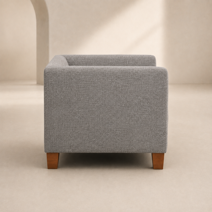 King John Occasional Chair With Fabric - side profile