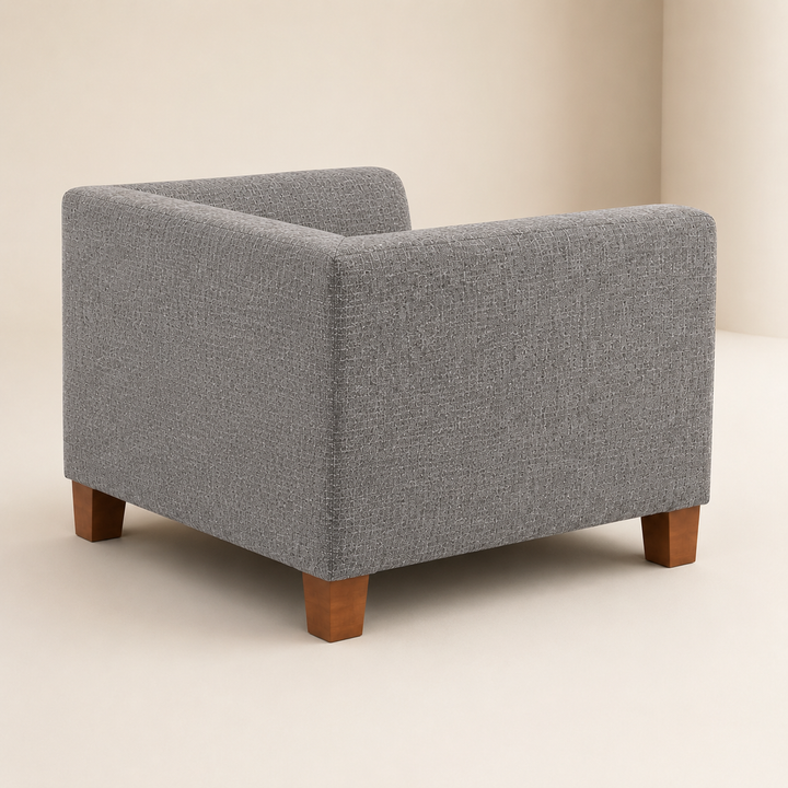 King John Occasional Chair With Fabric - rear angle