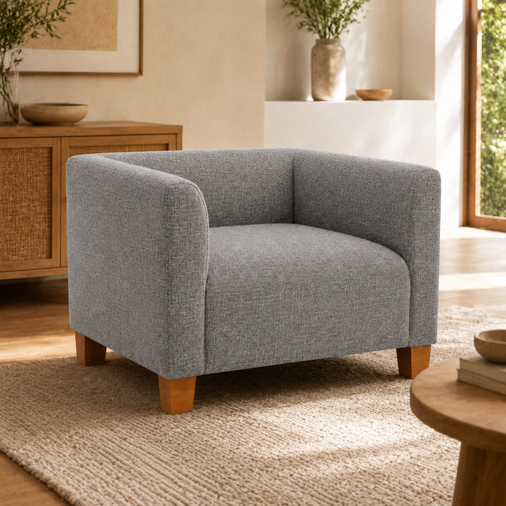 King John Occasional Chair With Fabric - luxury lifestyle