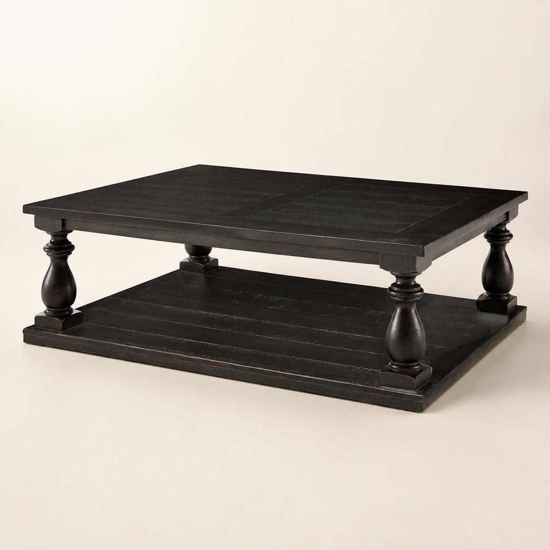 La Rochelle Ash Coffee Table 1200x800x500mm — rear angle