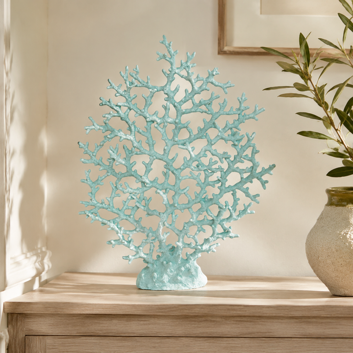 LARGE PALE TURQUOISE FAN CORAL 48X35CM lifestyle view