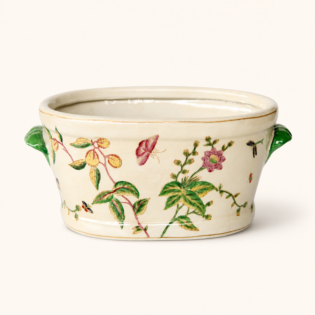 Large pink flower & butterfly foot bath — catalogue product image