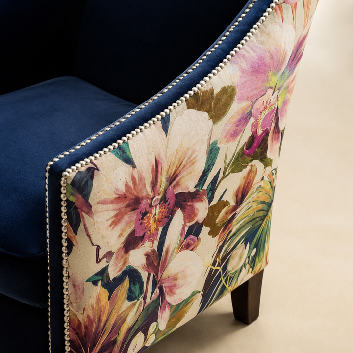 Low Back Studded Occasional Chair - craftsmanship detail