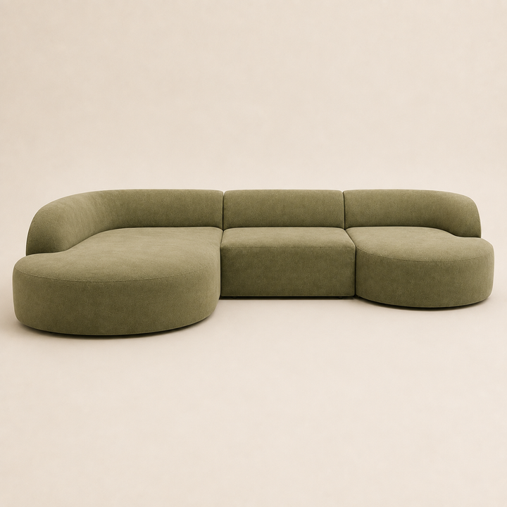 Lumina Curved Modular Couch | Custom Luxury Sofa - side profile