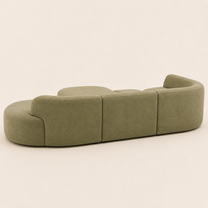 Lumina Curved Modular Couch | Custom Luxury Sofa - rear angle
