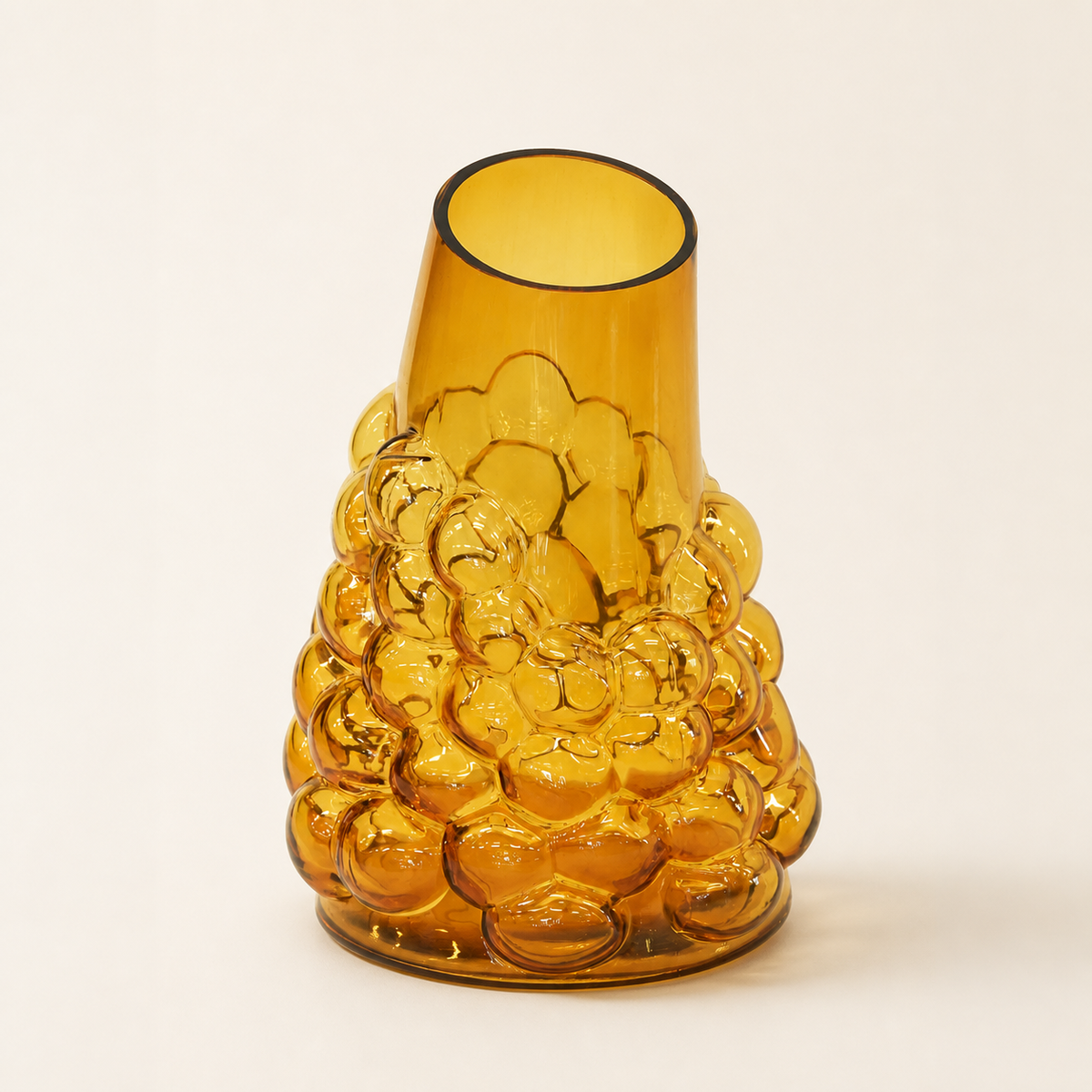 Lustre bubble amber vase large catalogue image