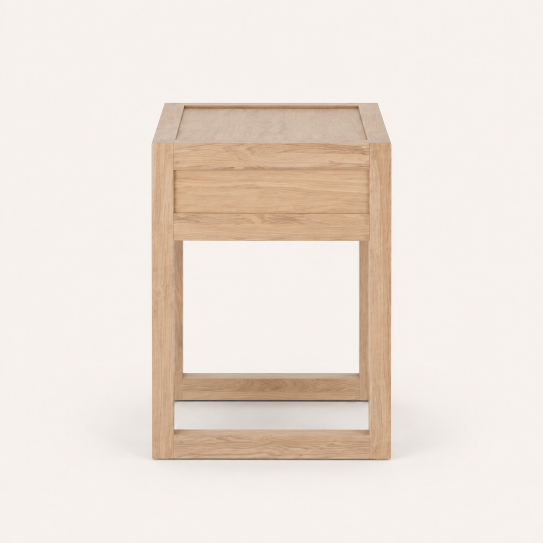 Lux Oak Pedestal — rear view