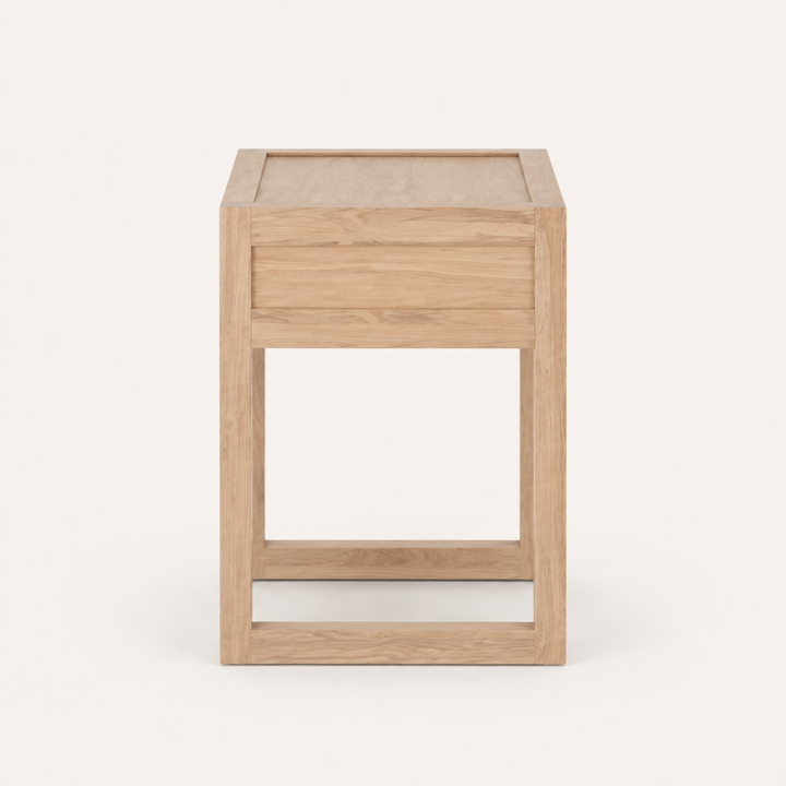 Lux Oak Pedestal — rear view