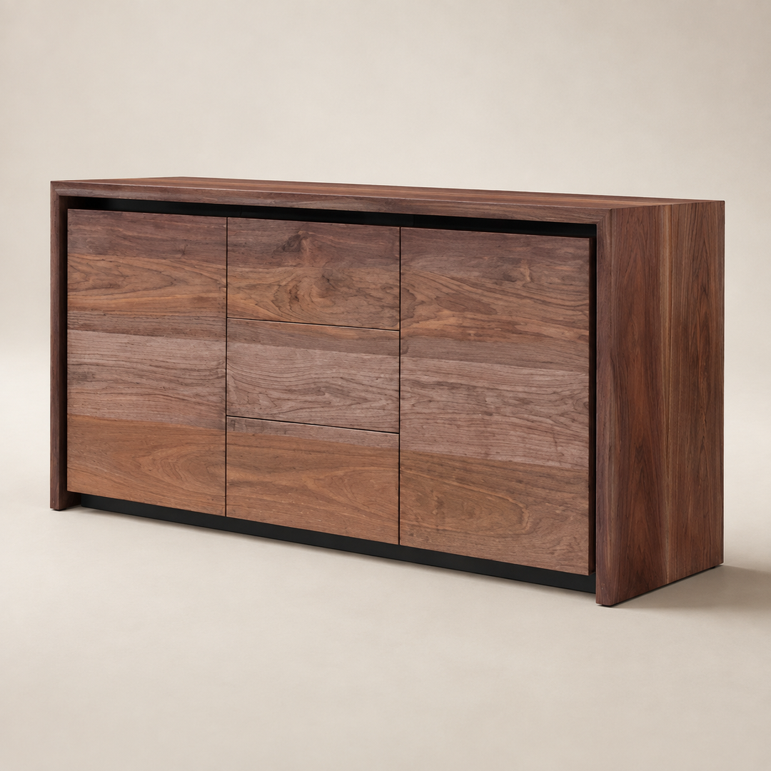 Maine Kiaat Server — opposite three-quarter view