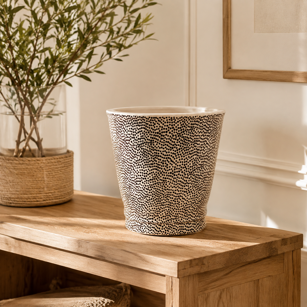Mala Planter in a warm luxury interior