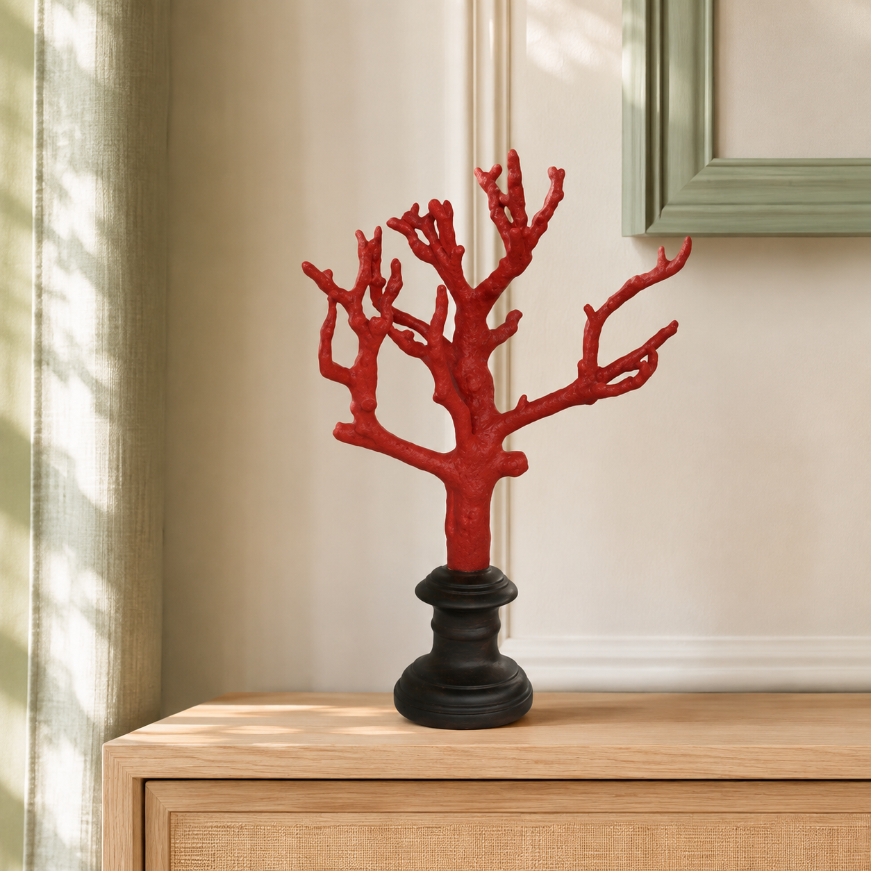 MED. RED CORAL ON STAND 36X23CM lifestyle view