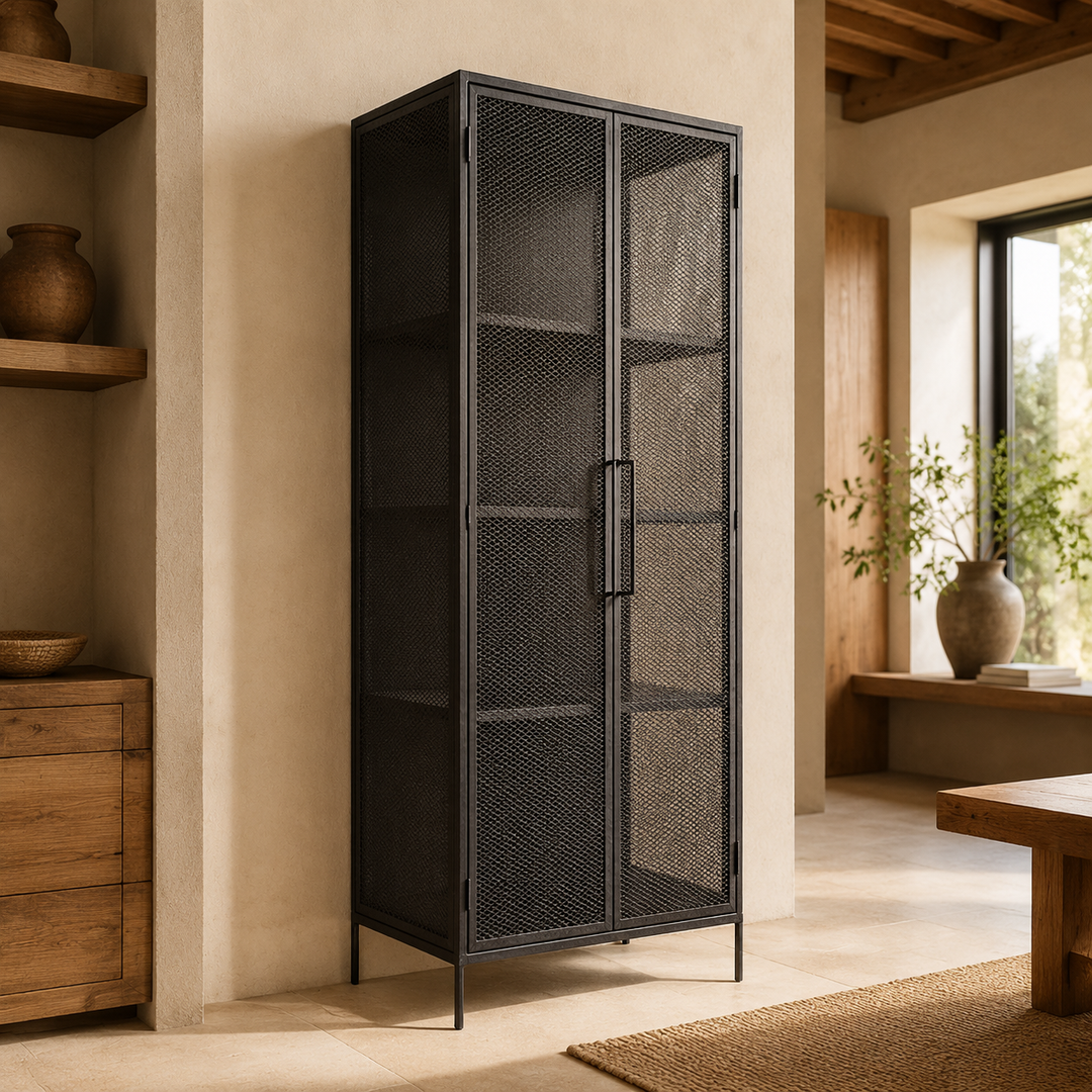 Metal Mash Wire Cabinet 800L X 400D X 2100H - luxury lifestyle