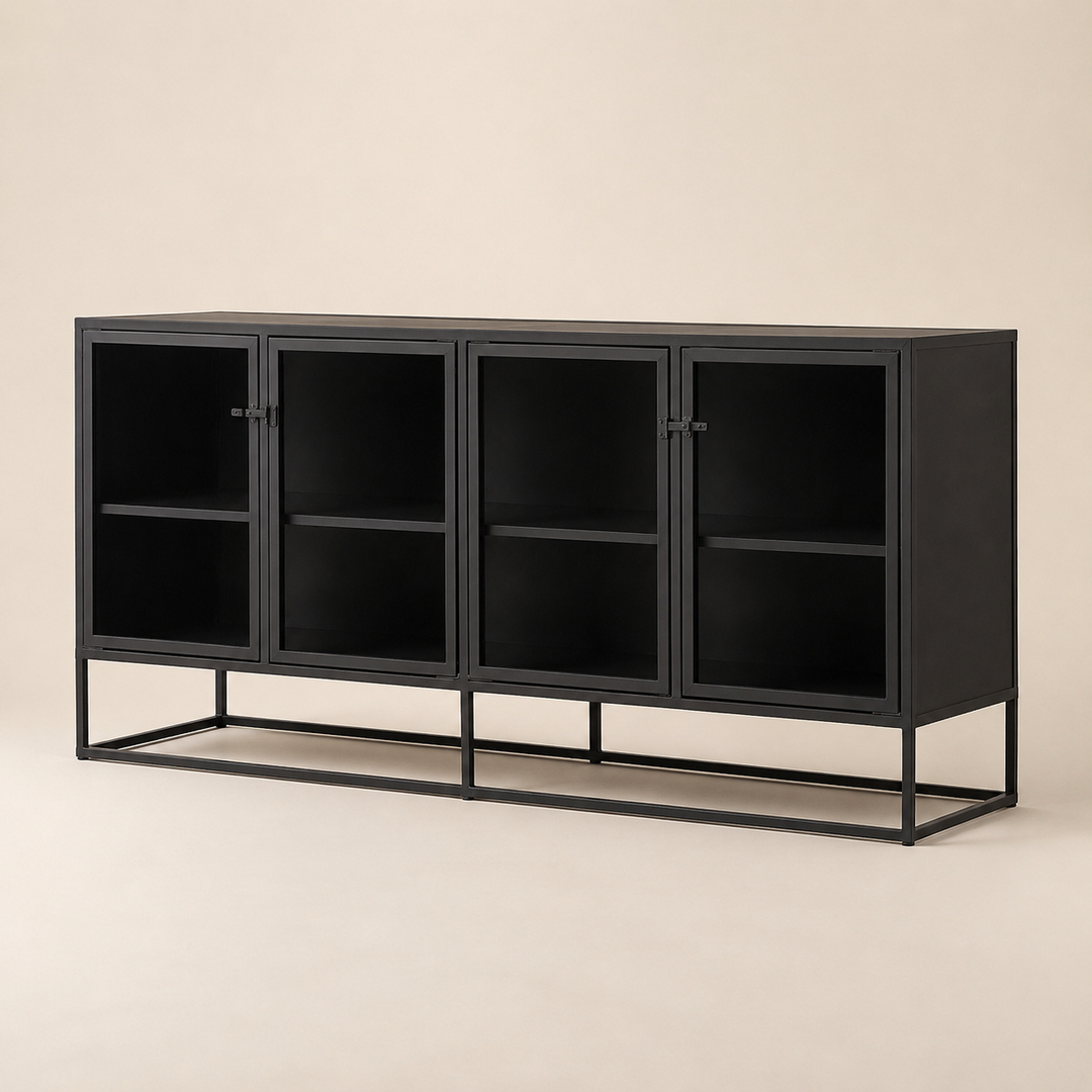 Metal Modern design server — opposite three-quarter view