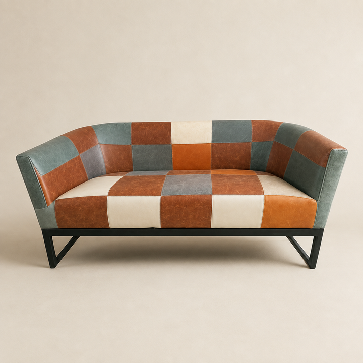 Metal Tub 2 Seater Couch - side profile