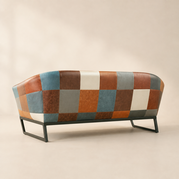 Metal Tub 2 Seater Couch - rear angle