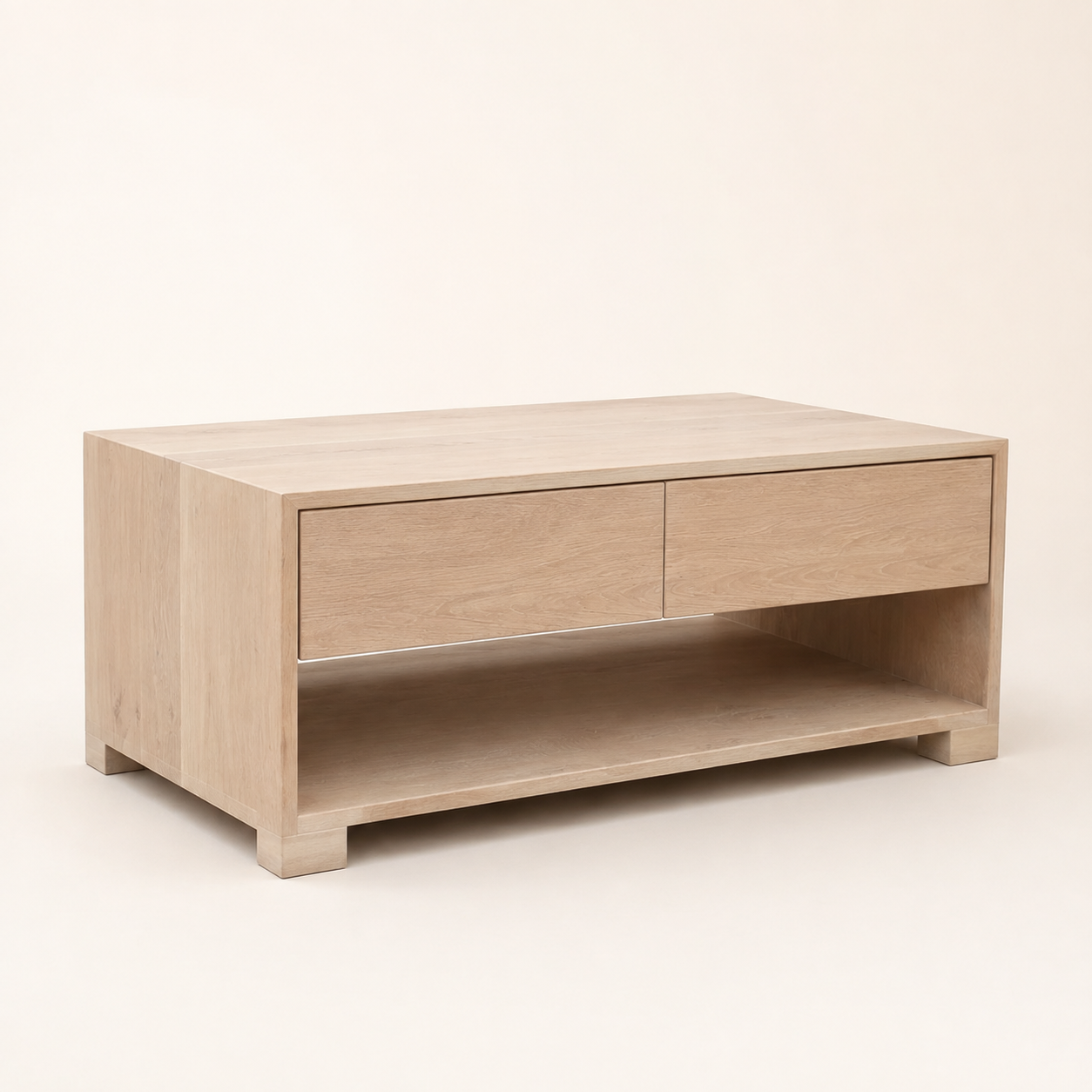 Miami Coffee table Oak 1200 x 800 x 500 mm H — opposite three-quarter view