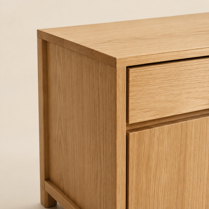 Miami Oak Server — craftsmanship detail