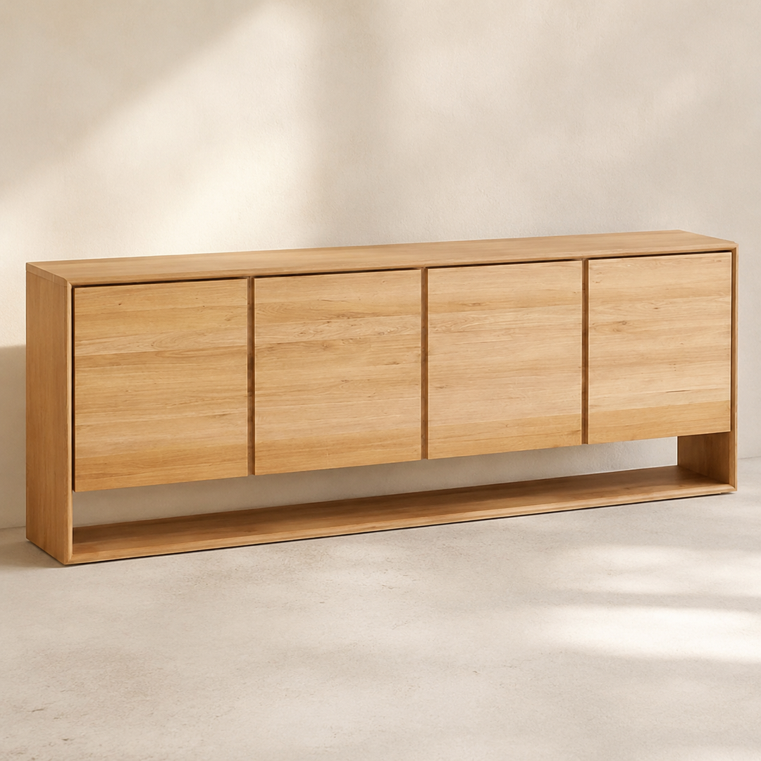 Miami Plasma Unit Oak 2000 x 500 x 600 mm H — craftsmanship detail