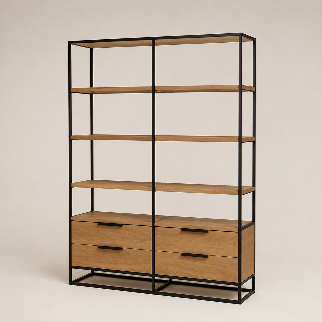 Modern Open New York Cabinet - opposite three-quarter view