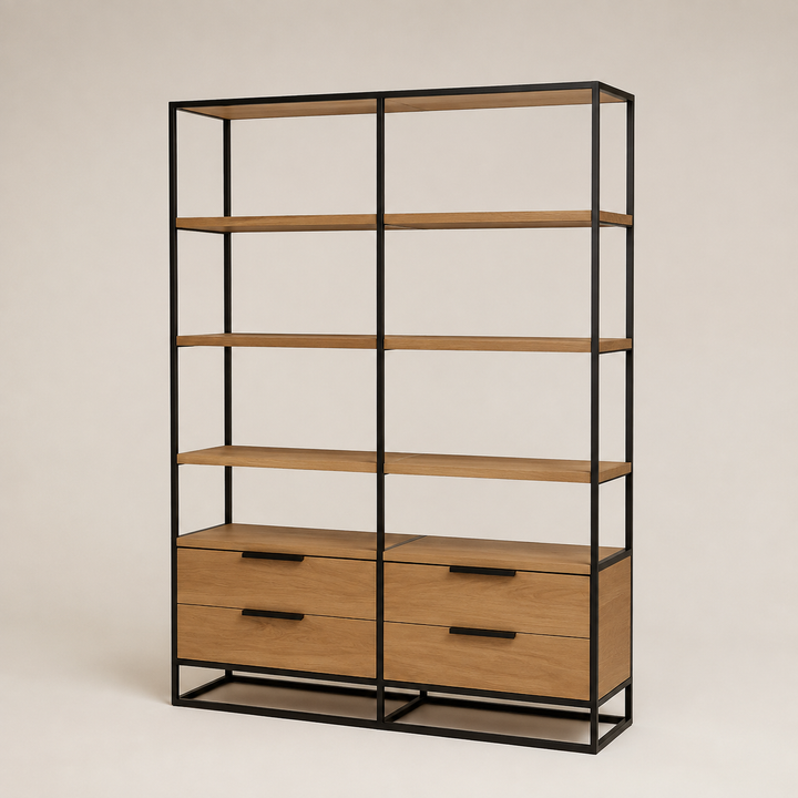 Modern Open New York Cabinet - opposite three-quarter view