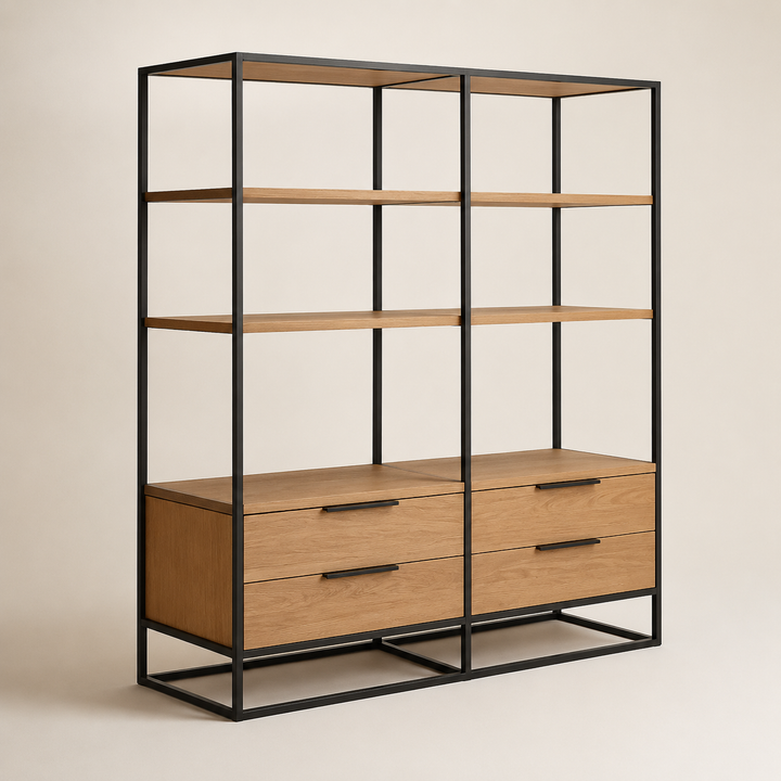 Modern Open New York Cabinet - rear angle
