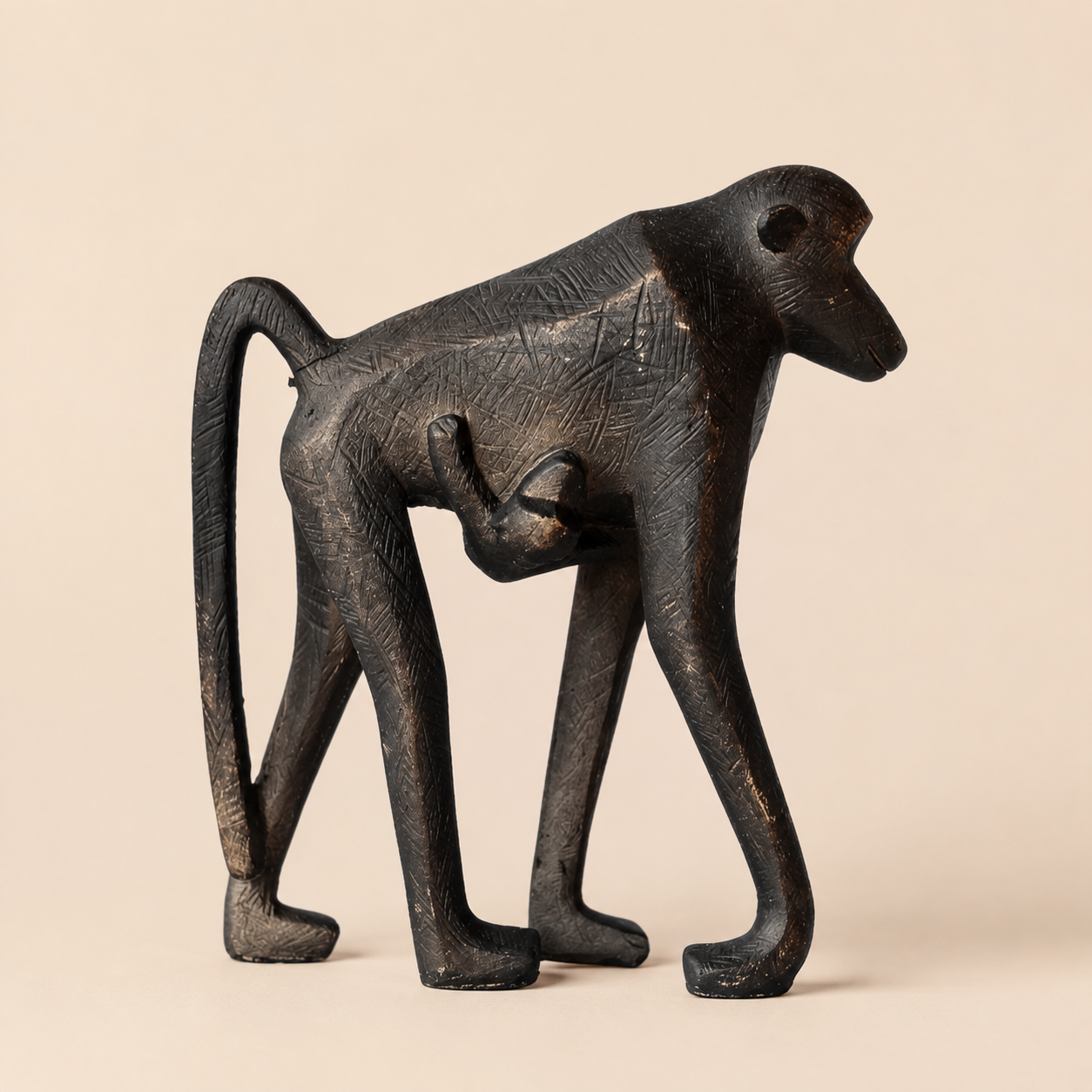 MONKEY WITH BABY 17X13CM catalogue view