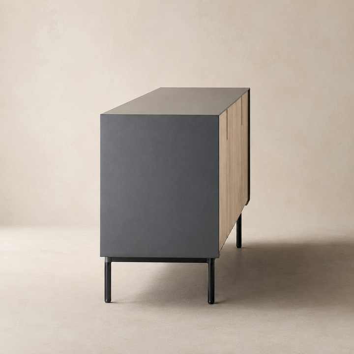 New Castle Mdf &amp; Oak server — side profile