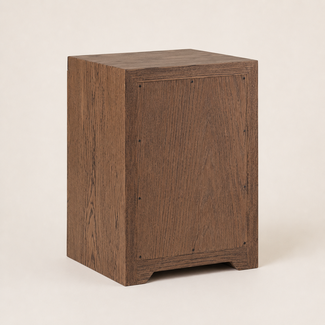 New York Red Oak Pedestal — rear view